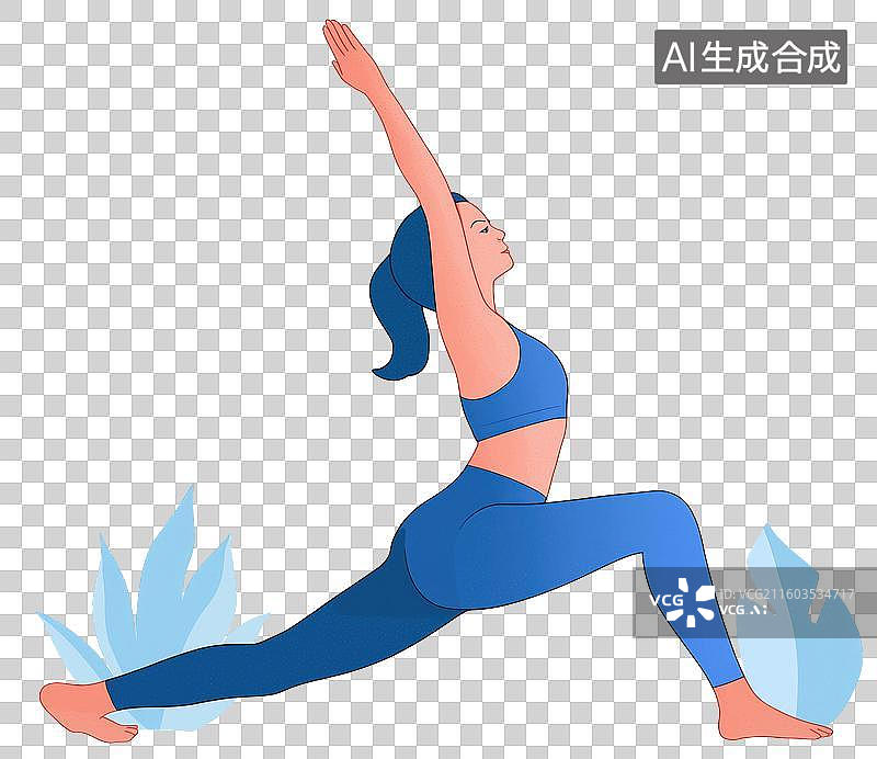 【AI数字艺术】女性锻炼瑜伽图片素材