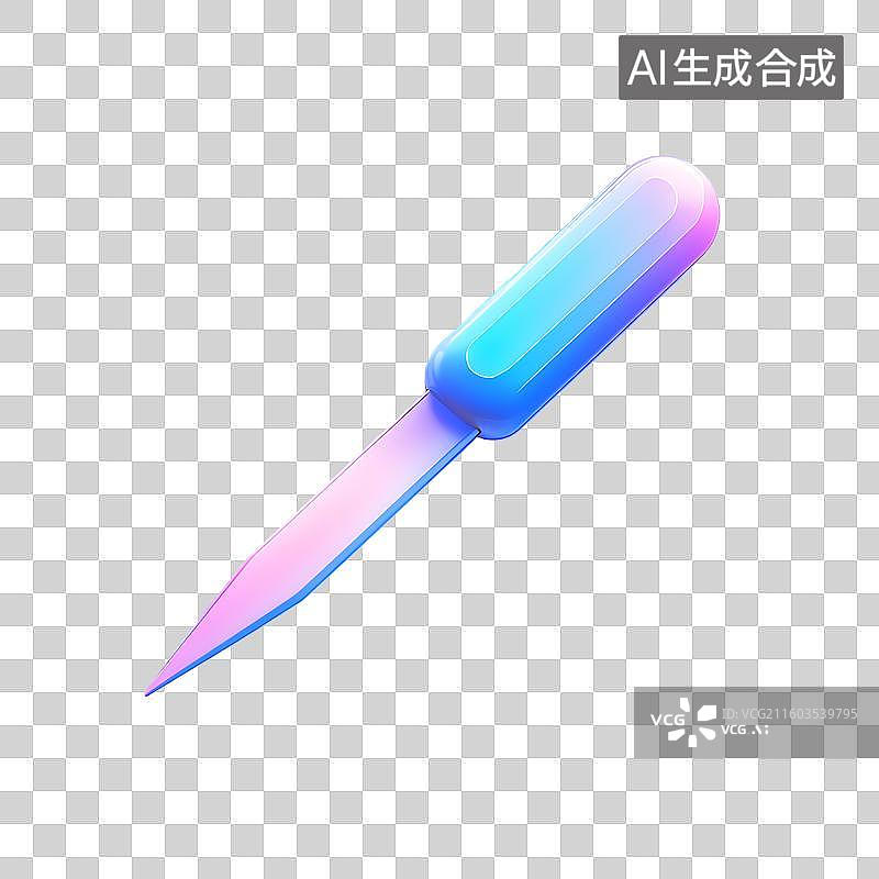 【AI数字艺术】诊疗微创手术刀工具3D图标元素图片素材