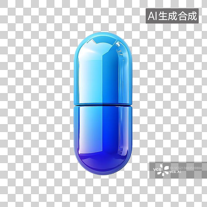 【AI数字艺术】医疗健康诊疗胶囊药物3D图标元素图片素材