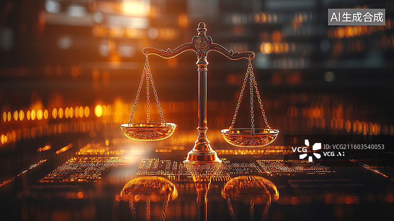 【AI数字艺术】天平与法律书籍图片素材