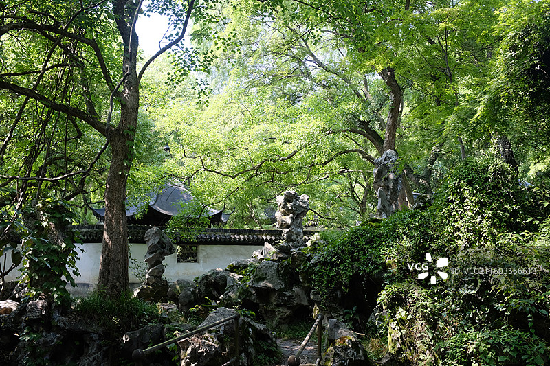 南浔水乡风情 绿色庭院图片素材