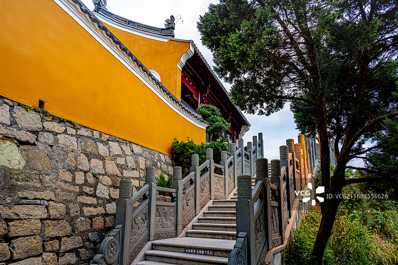 普陀山海天佛国 梵音古洞 梵音洞 普陀十二胜景图片素材