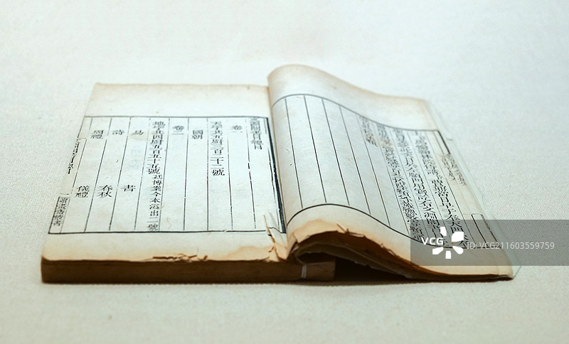 《文渊阁书目》二十卷 （明）杨士奇等编 清嘉庆四年刻本 国家典籍博物馆“《永乐大典》的回归和再造”展图片素材