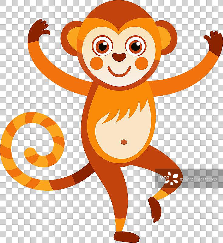 可爱的眼镜猴在跳舞图片素材