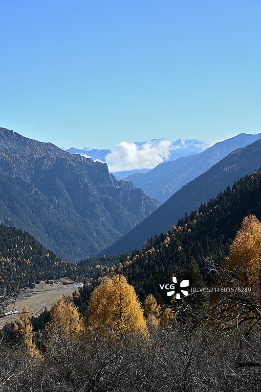 党岭夏羌拉雪山三湖图片素材