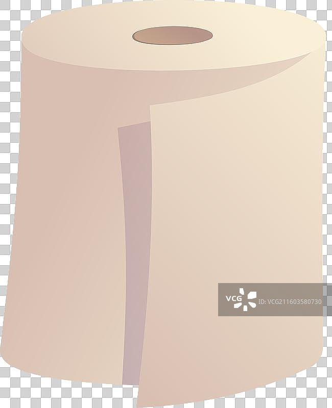隔离的卫生纸卷卡通图片素材