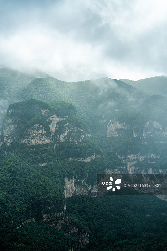 山西晋中绵山风景区山川风景图片素材