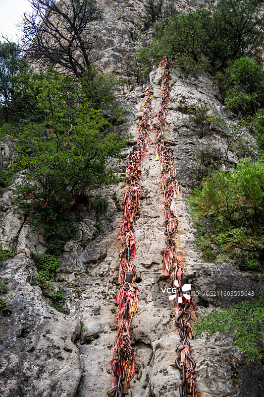 山西晋中绵山风景区景点特写图片素材