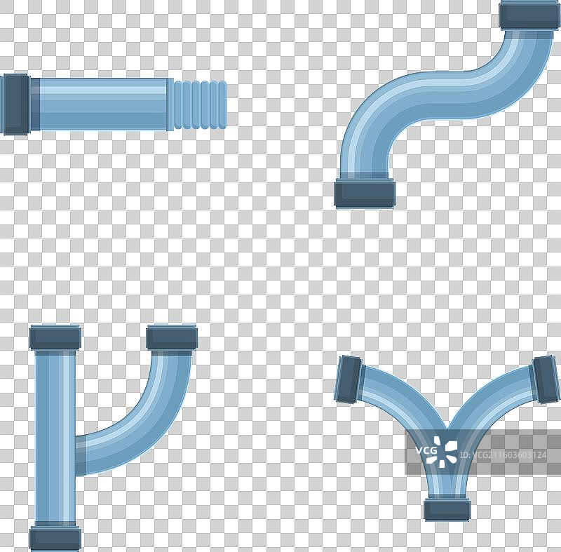 卡通管道污水图标集图片素材