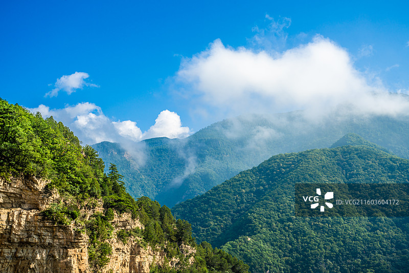 山西晋中绵山风景区山川风景图片素材