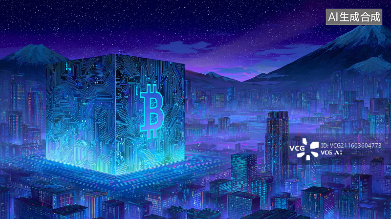 【AI数字艺术】虚拟货币，加密货币，投资理财图片素材