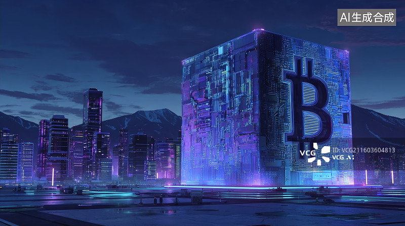【AI数字艺术】虚拟货币，加密货币，投资理财图片素材