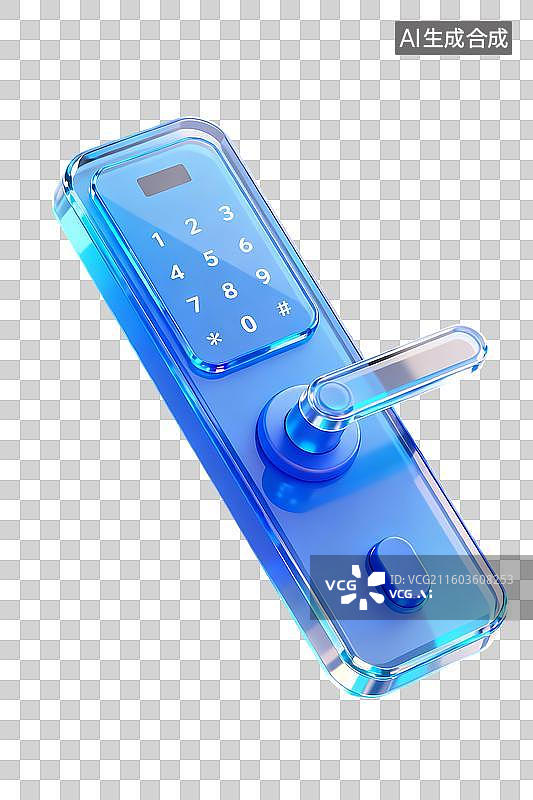 【AI数字艺术】免扣智能门锁元素图片素材