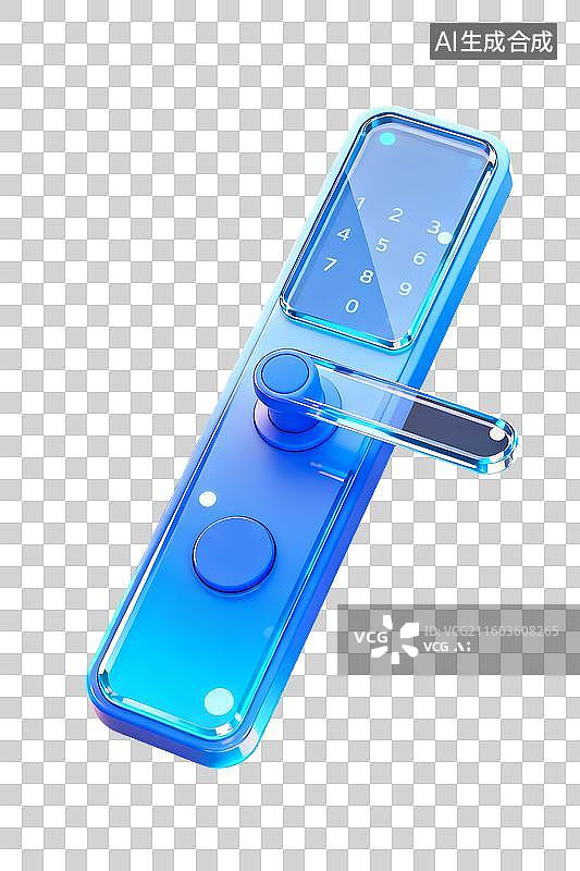 【AI数字艺术】免扣智能门锁元素图片素材