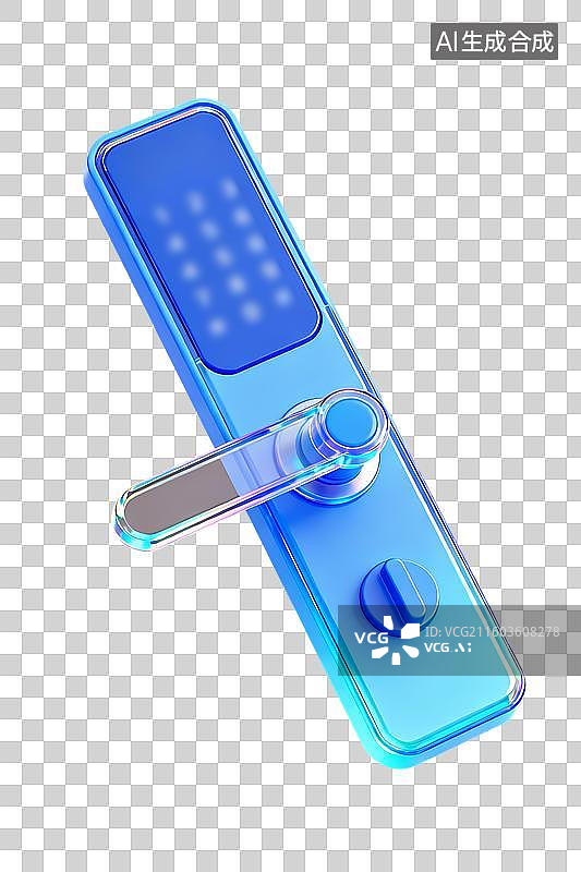 【AI数字艺术】免扣智能门锁元素图片素材