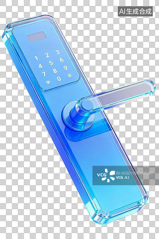 【AI数字艺术】免扣智能门锁元素图片素材