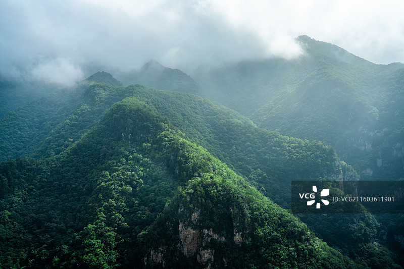 山西晋中绵山风景区山川风景图片素材