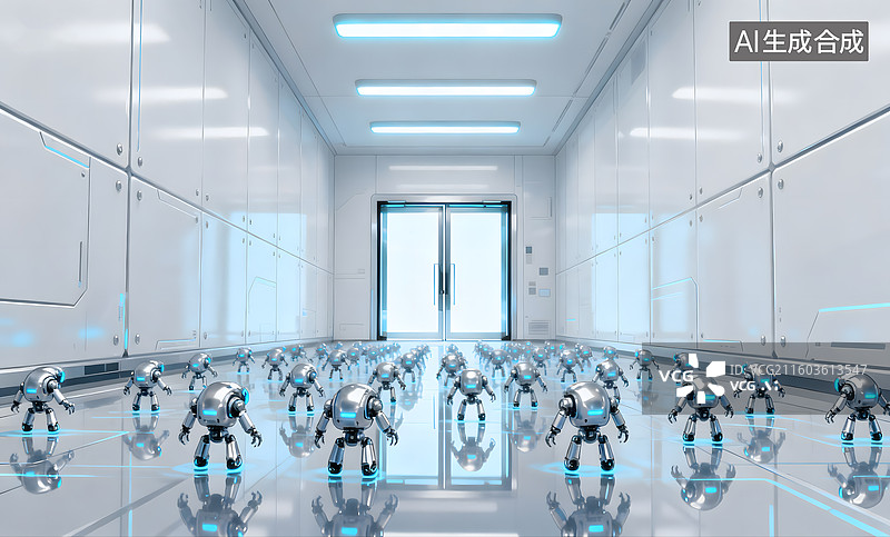 【AI数字艺术】实验室中的分子模型图片素材