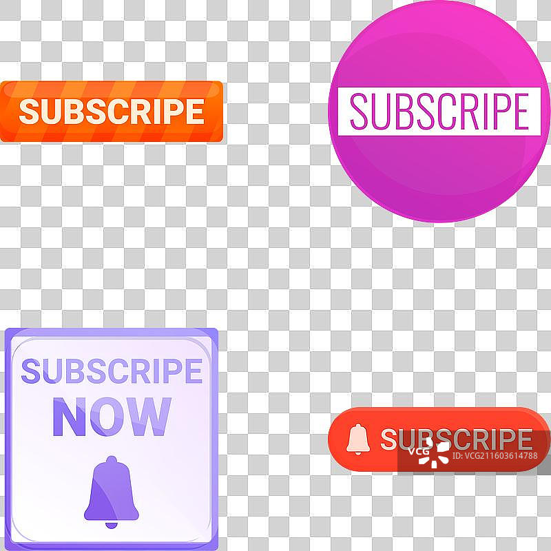 订阅符号图标集 卡通 多种图片素材