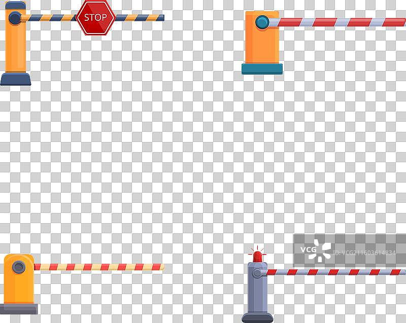 铁路道口图标集 卡通 打开图片素材