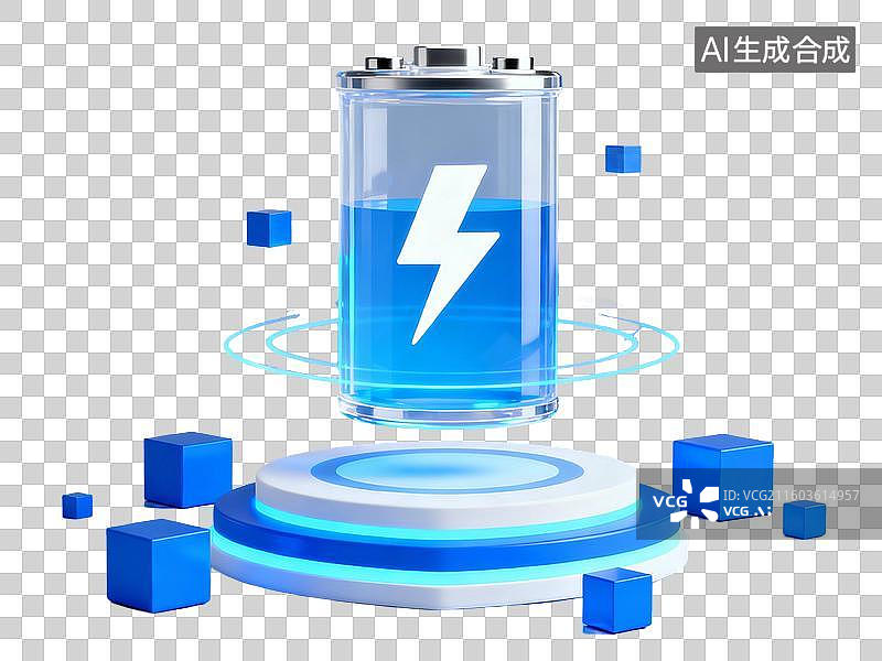 【AI数字艺术】新能源科技电池储能系统图片素材