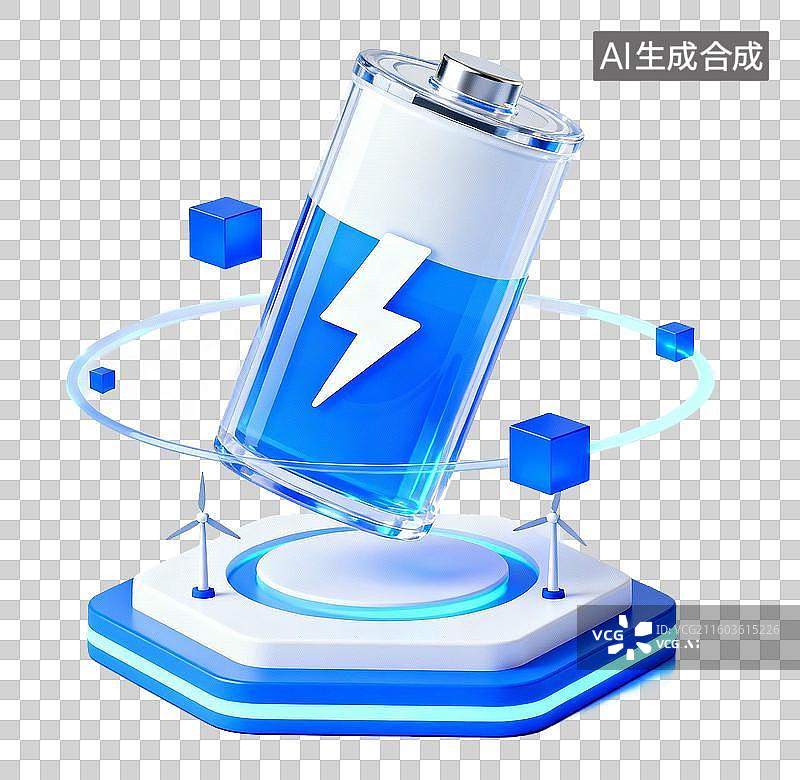 【AI数字艺术】新能源科技电池储能系统图片素材