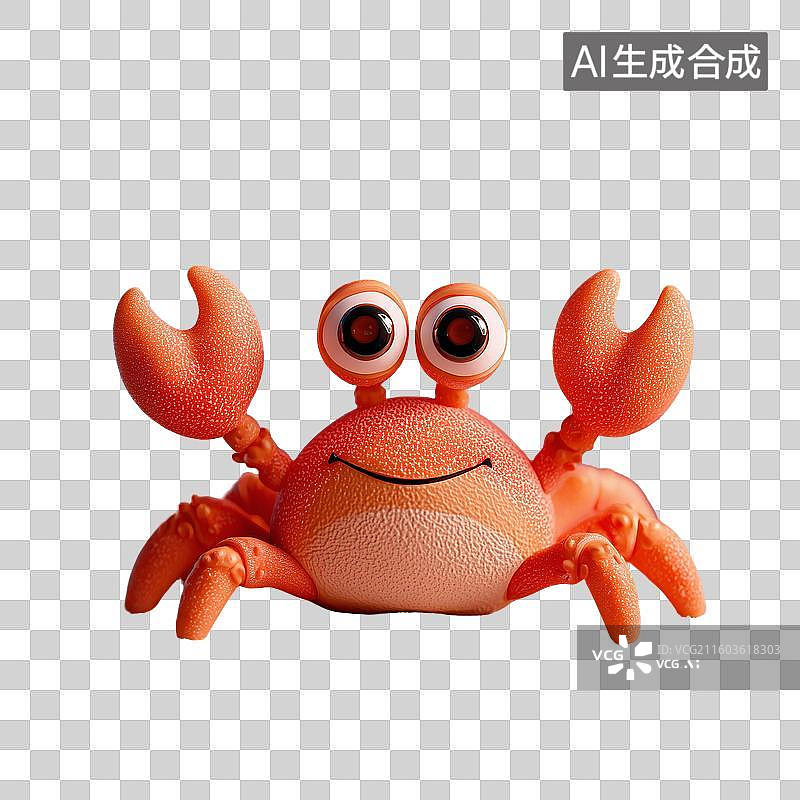 【AI数字艺术】黏土巨蟹座3D角色图片素材