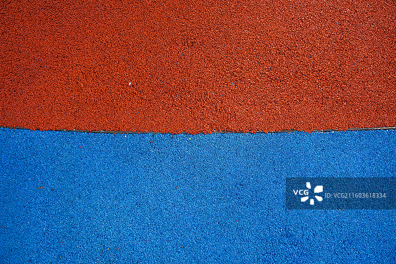 鲜艳红蓝运动橡胶地面图片素材