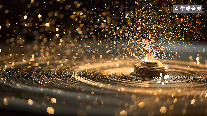 【AI数字艺术】车床火花漩涡发光旋转体发光素材图片素材