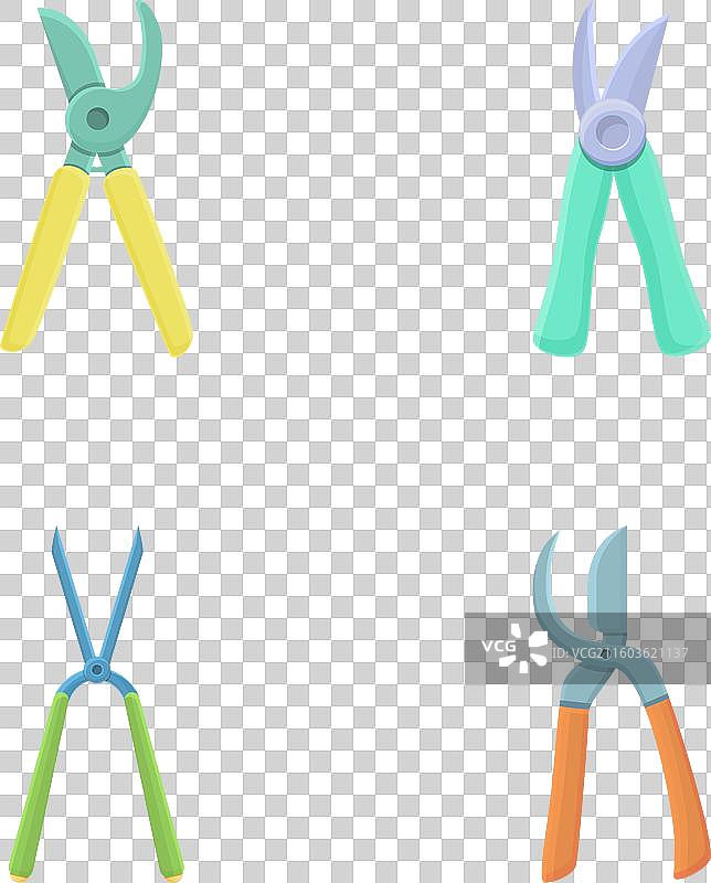 修枝剪图标集 卡通 各种图片素材