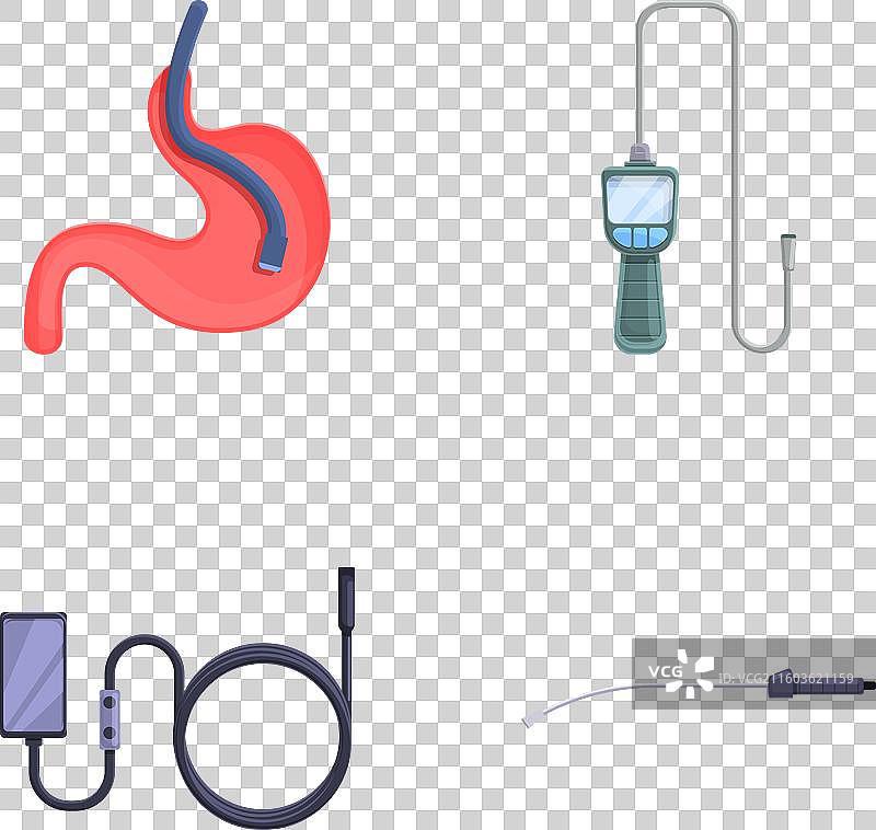 卡通胃镜图标集图标图片素材