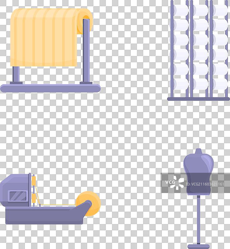 服装厂图标集 卡通图片素材