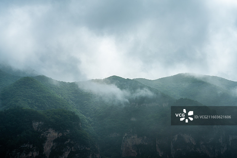 山西晋中绵山风景区山川风景图片素材