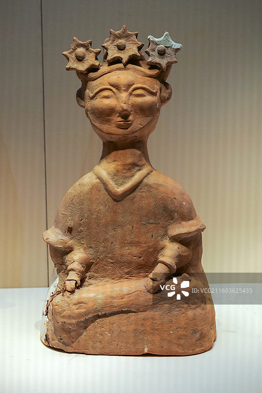 乐舞陶俑 三国·蜀 1981年四川忠县涂井出土 中国国家博物馆“古代中国基本陈列”图片素材