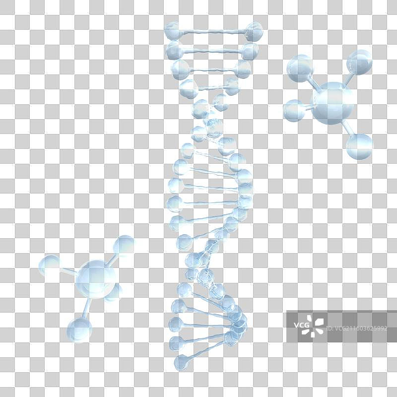 DNA与分子结构示意图图片素材