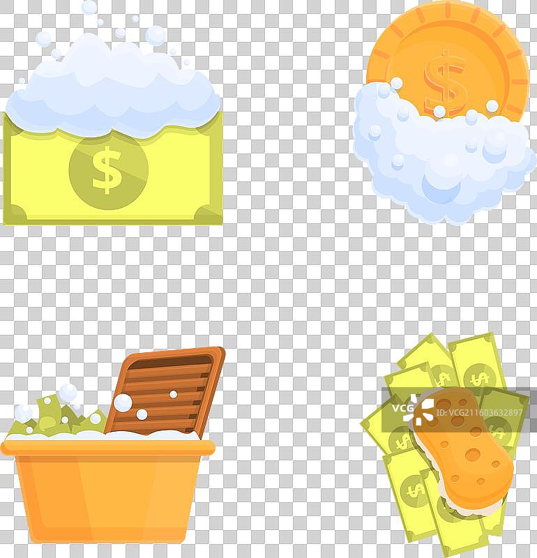 腐败图标集 卡通 象征性图片素材