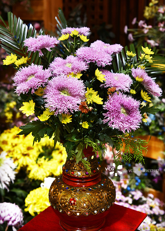 河南开封清明上河园国际菊花展图片素材