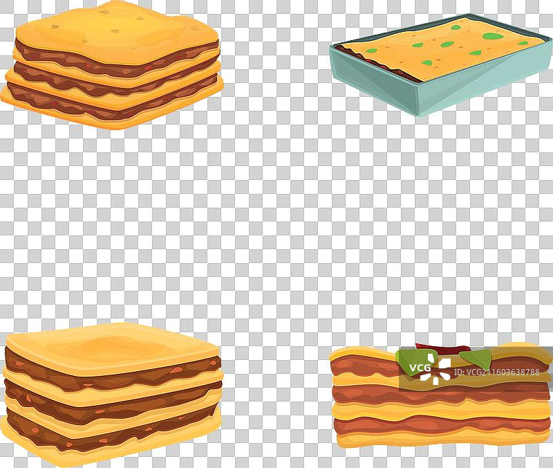 自制千层面图标集 卡通 美味图片素材