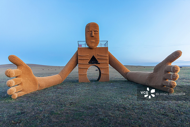 呼伦贝尔黑山头列夫湿地庄园景区景观图片素材