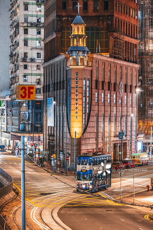 香港肌理，百年街景与玻璃幕墙的时空碰撞图片素材