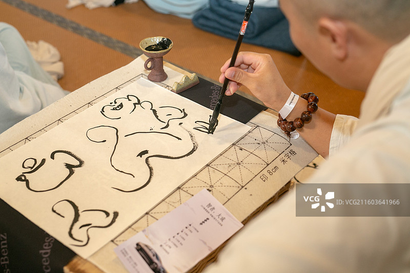 中式文化书法特写图片素材