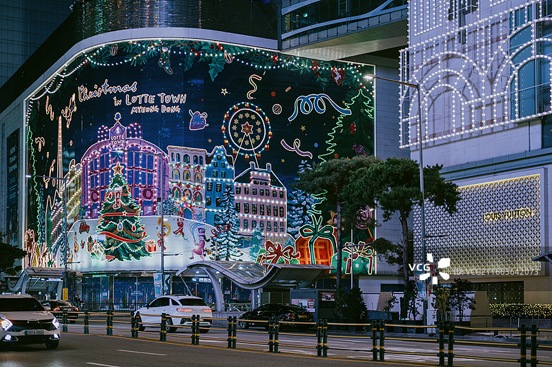 首尔 夜晚 街景图片素材