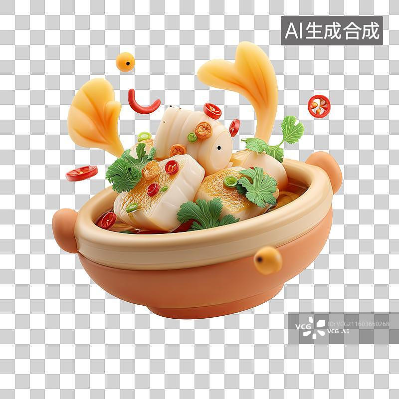 【AI数字艺术】美食菜肴水煮鱼图片素材