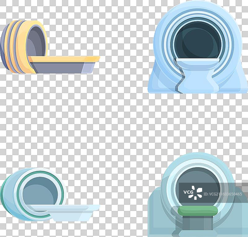 计算机断层扫描图标集卡通图片素材