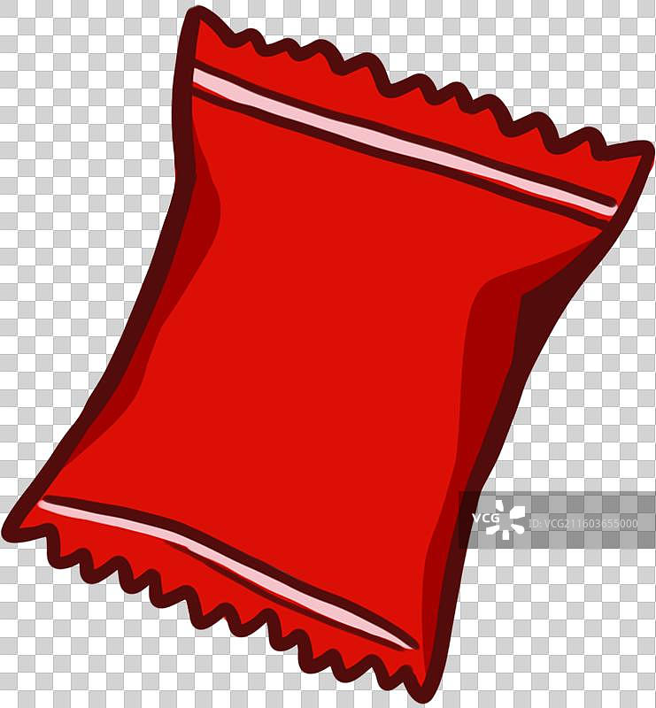 国潮红色食品包装袋膨化食品袋图片素材