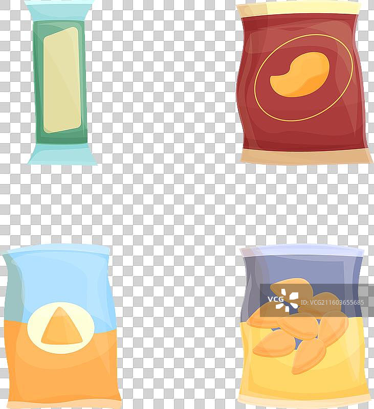 包装食品图标集 卡通 各种图片素材