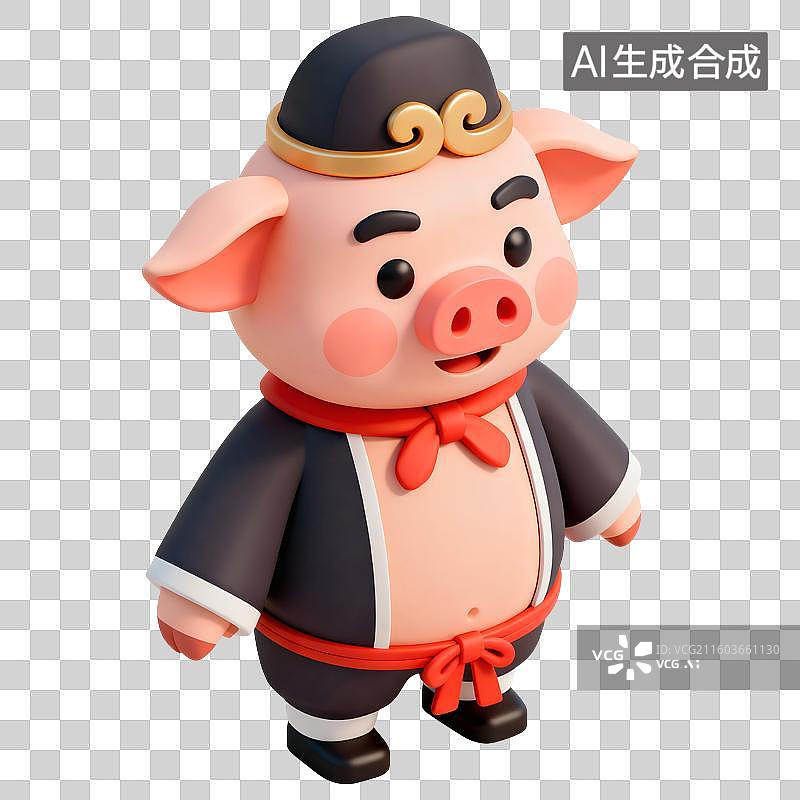 【AI数字艺术】西游记猪八戒人物插画图片素材