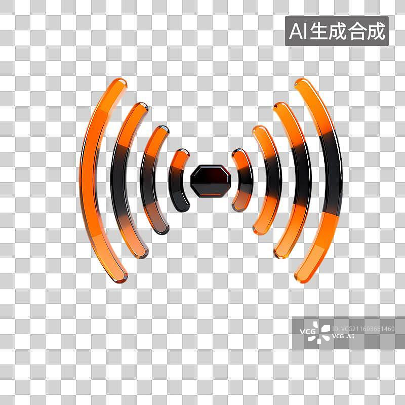 【AI数字艺术】无线信号传输图标图片素材