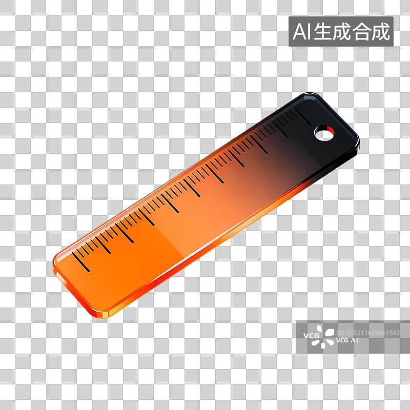【AI数字艺术】彩色渐变刻度直尺图片素材