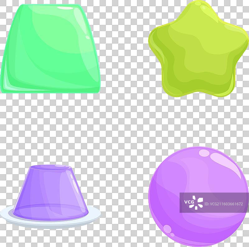 美味的果冻图标集 卡通多彩图片素材